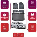 Hyundai I20 2015 Model Bagaj Havuzu+4d Araca Özel Havuzlu Paspas Takımıı Maxii - Siyah