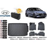 Hyundai I20 2022 Model Elite Plus Üst Bagaj Havuzu+4d Araca Özel Havuzlu Paspas Takımıı Rice - Siyah