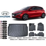 Hyundai I20 2025 Model Bagaj Havuzu Araca Özel Siyah Extra Havuzlu Paspas Takımı
