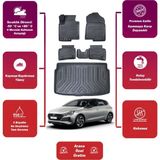 Hyundai I20 2025 Model Bagaj Havuzu+4d Araca Özel Havuzlu Paspas Takımıı Maxii - Siyah