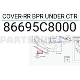 Hyundai İ20 Arka Tampon Karlık Alt 2014- (Oem No: 86695C8000)