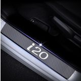 Hyundai i20 Carbon Fiber Kapı Eşiği Yazısı Sticker Boya Koruma