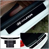 Hyundaı I20 Için Uyumlu Aksesuar Bagaj ve Oto Kapı Eşiği Sticker Piano Black Set