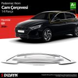 Hyundai i20 Krom Cam Çerçevesi 14 Prç. 2020 Üzeri