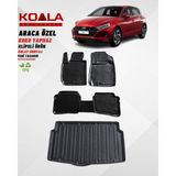 Hyundai I20 Paspas 2021 Sonrası (Jump-Style-Elite Paket)Uyumlu 3D Havuzlu Paspas ve Bagaj Havuzu - Siyah