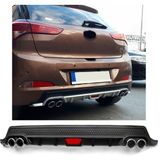 Hyundai I20 Uyumlu Body Kit Difüzör 4 Çıkış Yuvarlak Siyah Model 2
