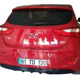 Hyundai İ30 2011 - 2016 Arka Tampon Eki - Difüzör (Plastik)