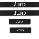 Hyundai i30 Carbon Fiber Kapı Eşiği Yazısı Sticker Boya Koruma