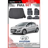 Hyundai I30 Ince Stepne 2016 Model 4d Bagaj ve Pro Serisi Havuzlu Paspas Takımı - Siyah