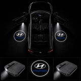 Hyundai Kapı Altı Logo Projektör Led Işığı 2'li Set Pilli Kablosuz Kapı Karşılama Lambası