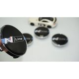 Hyundai N Line Logo Gumus Siyah Jant Gobegi Kapak Seti 60Mm