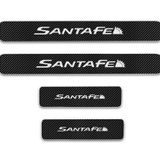 Hyundai Santa Fe Carbon Fiber Kapı Eşiği Yazısı Sticker 4Adet