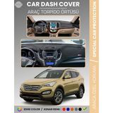 Hyundai Santafe (2012-2017) Torpido Örtüsü Ön Göğüs Tam Uyum Çatlamayı Önler Kaymaz Kolay Montaj