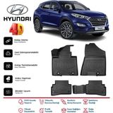 Hyundai Tucson 2015-2020 4.5d Premium Havuzlu Siyah Paspas Takımı Kokusuz