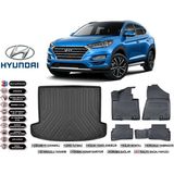 Hyundai Tucson 2015 Model Bagaj Havuzu Araca Özel Siyah Extra Havuzlu Paspas Takımı