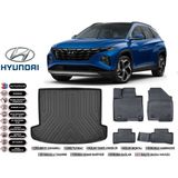 Hyundai Tucson 2023 Model Bagaj Havuzu Araca Özel Siyah Extra Havuzlu Paspas Takımı