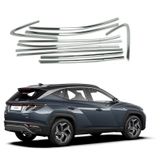 Hyundai tucson cam çerçevesi kenar çıtası krom tamtur 2021+