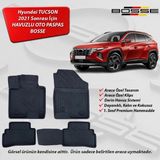 Hyundai Tucson Paspas Araca Özel 2021 Sonrası BOSSE 3D Havuzlu Oto Paspas - Siyah