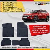 Hyundai Tucson Paspas Araca Özel 2021 ve Sonrası Derin Havuzlu Paspas Bosse North Serisi - Siyah