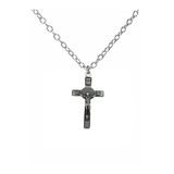 Hz. İsa Çarmıha Gerilme Figürlü Unisex Kolye – 60 Cm Zincirli, Metal Dini Ve Vintage Takı