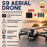 Hzl Drone HD Kamera Uzaktan Kumandalı Mini Quadcopter Çocuklar İçin Uygun, Katlanabilir, RC Drone - Gri - Siyah