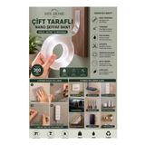 HZL HOME Çift Tarafı Nano Şeffaf Bant 3 Metre - Güçlü Yapışkanlı, İz Bırakmaz, Yıkanabilir Sızdırmaz Montaj Bandı