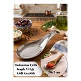 HZL HOME Paslanmaz Çelik Kirli Kaşıklık -Kirli Kaşık Altlığı 20x7 cm Tezgah Üstü Kirli Kaşıklık