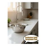 HZL HOME Profesyonel Paslanmaz Çelik Karıştırma Kabı, Profesyonel Çırpma, Salata Karıştırma Kasesi 22 cm