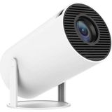 Hzl Portatif Android Sistemli Wifi / Bluetooth Ekran Yansıtma LED Full HD Hoparlörlü Projeksiyon Cihazı - Beyaz