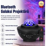 HZL Starry Projektör Bluetooth+usb Hoparlör Lazer Işıklı Sese Duyarlı Renkli Disko Parti Lambası
