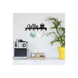 Hzm Collection Dekoratif Metal Coffee Yazılı Mutfak Fincan Ve Kupa Askılığı metal