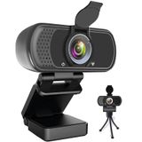 HZQDLN Web Kamerası HD 1080P, Mikrofonlu Web Kamerası, 110 Derece Geniş Ekranlı USB Masaüstü Dizüstü Bilgisayar Kamerası, Arama, Kayıt, Konferans, Oyun, Gizlilik Deklanşörlü Web Kamerası ve Tripod