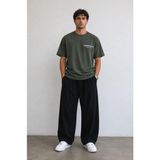 Hzr Wear Modern Grafik T- Shirt Erkek Tişort Regular Fit - Haki - 2XL