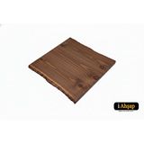 İ-Ahşap Doğal Kenarlı Sedir Kütük Masa Tablası|kare Yemek Ofis No9 | Kalınlık 4 Cm | Ceviz Renk Çok Renkli