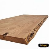 İ-Ahşap Doğal Kenarlı Sedir Kütük Masa Tablası|masif Ahşap Yemek No1 | Kalınlık 4 Cm | Sedir Renk Çok Renkli