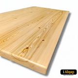 İ-Ahşap Sedir Masif Masa Tablası|dikdörtgen Ahşap Ofis Yemek Masası No7 | Kalınlık 4 Cm | Çam Renk Çok Renkli