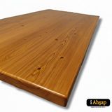 İ-Ahşap Sedir Masif Masa Tablası|dikdörtgen Ahşap Ofis Yemek Masası No7 | Kalınlık 4 Cm | Meşe Renk Çok Renkli