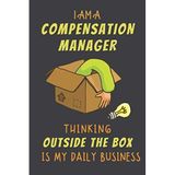 I AM A COMPENSATION MANAGER THINKING OUTSIDE THE BOX IS MY DAILY BUSINESS: Dotted Journal Cute Hard Clear Cover For Men and Women