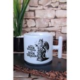 I Am Not A Bookworm I Am A Book Dragon Yazılı Kitap Sever Hediye T Kulplu Latte Fincanı Kupa Bardak - Beyaz