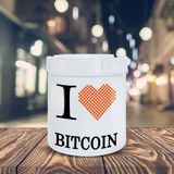 I Bitcoın Para Birimi Baskılı Küllük Seramik Kül Tablası-20879