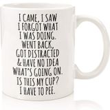 I Came I Saw I Forgot What I Was Doing Komik Kahve Kupası 325 ml - Yaşlılar İçin Doğum Günü Hediyeleri Yaşlılar Yaşlılar Büyükanne Büyükbaba Anne Baba - Alaycı Komik Hediyeler Anneler Günü Babalar