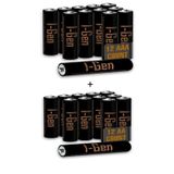 I-Gen A174 Ultra Alkalin 12'li Paket LR03 1.5V Aaa Ince Kalem Pil + 12'li Paket Lr6 1.5V Aa Kalem Pil