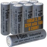 I-Gen Batteries 18650 Şarjlı Pil 3200 mAh 3.7V Lityum İyon Düz Başlı 8 Adet Yüksek Performans
