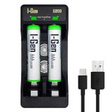 I-Gen Batteries G265 2’li AA/AAA/9V Pil Şarj Aleti + 2 Adet AAA 650 mAh 1.2 V Ni-MH Şarjlı İnce Kalem Pil Seti