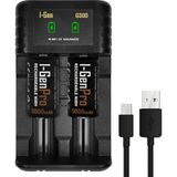 I-Gen Batteries G32C 2'li Aa/aaa/c/d Pil Şarj Aleti + 2 Adet Pro HR14 C 5000 Mah 1.2V Ni-Mh Şarjlı C Orta Boy Pilli Set