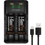 I-Gen Batteries G32D 2'li Aa/aaa/c/d Pil Şarj Aleti + 2 Adet Pro D 10.000 Mah 1.2V Ni-Mh Şarjlı D Büyük Boy Pilli Set