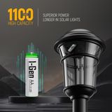 I-Gen Batteries I-Gen B112 8 Adet AA 1100 Mah Şarj Edilebilir Kalem Pil 1.2V Ni-MH Şarjlı Pil Solar Aydınlatma Uyumlu