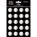 I-Gen Batteries I-Gen CR2032 Pil 20'li Paket Tartı, Baskül, Şeker Ölçüm Cihazı Pili Lityum Düğme Pil 3V 2032