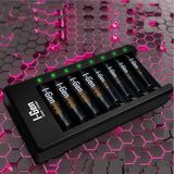 I-Gen Batteries I-Gen G821 8'li Pil Şarj Aleti + 4 Adet AA Pro 2950 mAh + 4 Adet AAA Pro 1100 mAh Şarjlı Kalem Pilli Set 1.2V Ni-MH