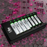 I-Gen Batteries I-Gen G879 8'li Pil Şarj Aleti + 4 Adet AA 2700 mAh + 4 Adet AAA 900 mAh Şarjlı Kalem Pilli Set 1.2V Ni-MH